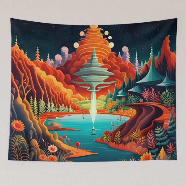 Item preview, Surreal Alien Lanscape designed and sold by stine1.