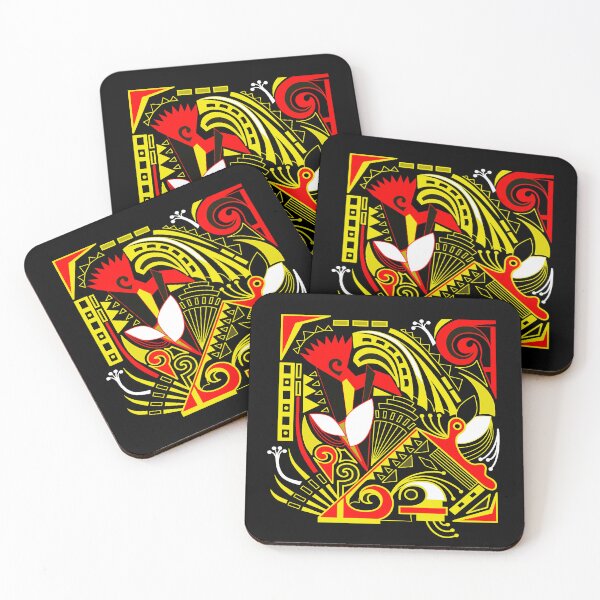 Item preview, Abstract Modern Art Red Yellow Black and White  designed and sold by Sharon Schwalbe.