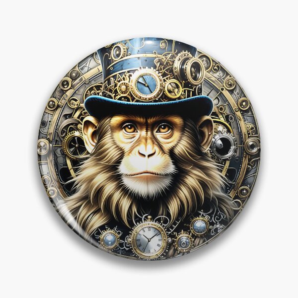 Artikelvorschau, Steampunk-Affe mit Zylinder. entworfen und verkauft von KojourinArt.