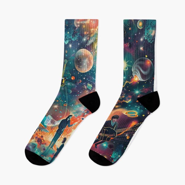 Item preview, The Beatles Cosmic Journey – Surreal Psychedelic Artwork designed and sold by PixelMuse2024.