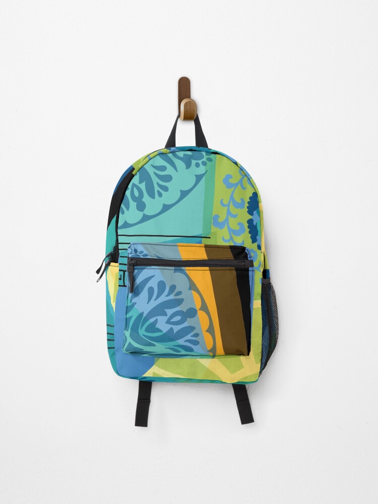 Thumbnail 1 of 3, Backpack, Abstract Color Collage designed and sold by bpixton.