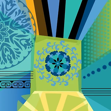 Artwork thumbnail, Abstract Color Collage by Barbara Pixton