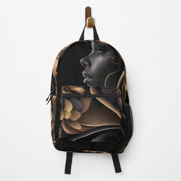 Item preview, "Golden Harmony: Abstract Faces in Profile" designed and sold by Design Den.