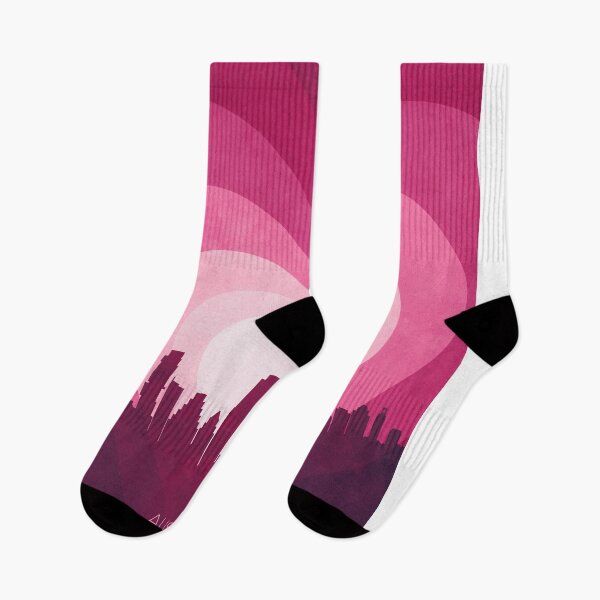 Item preview, Austin Texas Skyline Hearts Pink designed and sold by ArtPrints.
