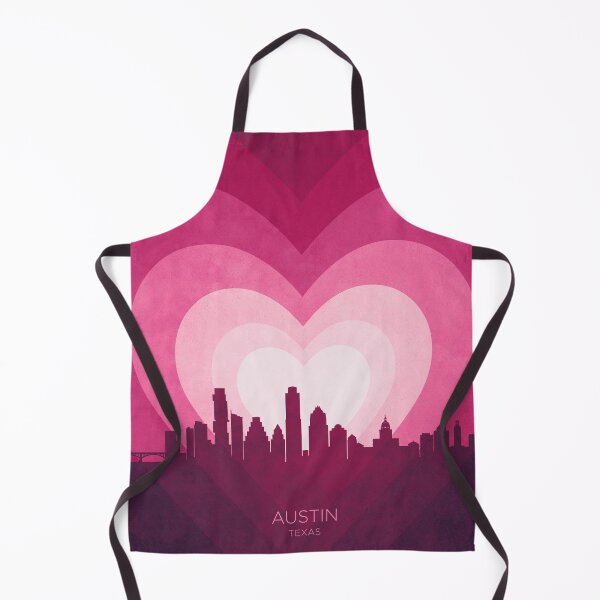 Item preview, Austin Texas Skyline Hearts Pink designed and sold by ArtPrints.
