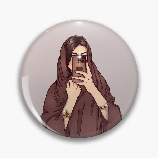 Item preview, VEILED KHALEEJI GIRL WEARING ABAYA designed and sold by WABEY.