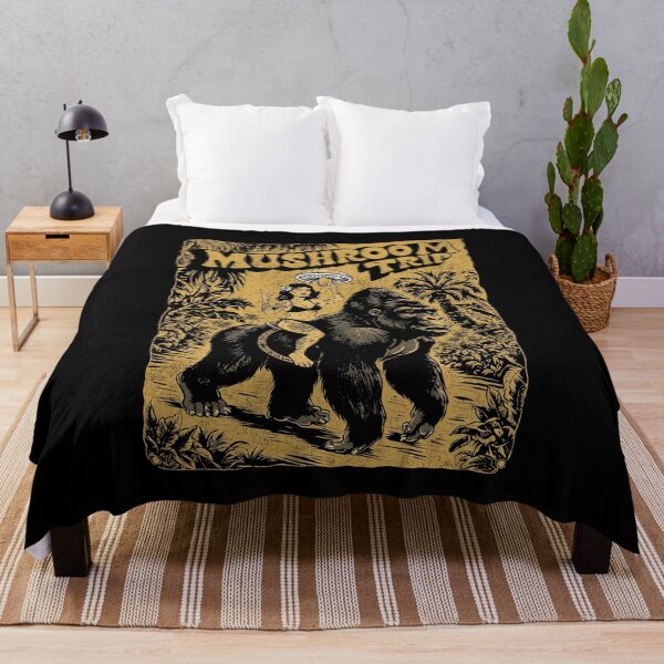Item preview, Vintage Mushroom Trip Gorilla Psychedelic Tattoo Girl Art designed and sold by Mystikos Art.