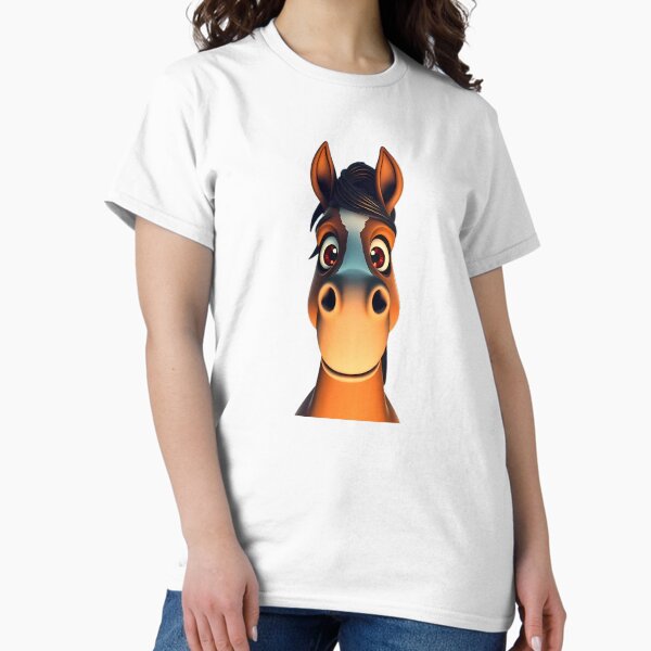 Item preview, Inquisitive Cartoon Horse designed and sold by SMLThreads.