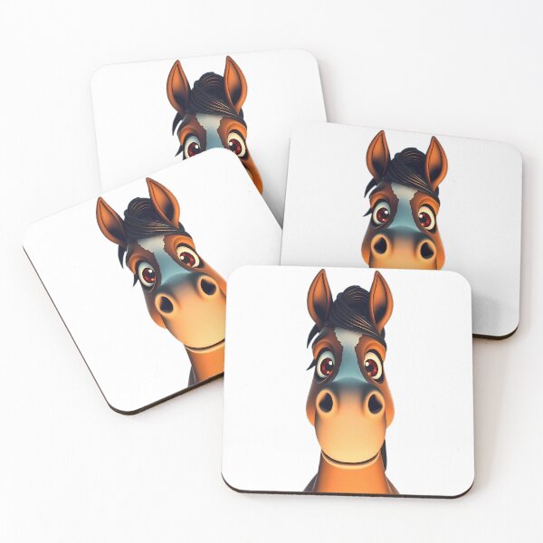 Item preview, Inquisitive Cartoon Horse designed and sold by Nosy is Everything.