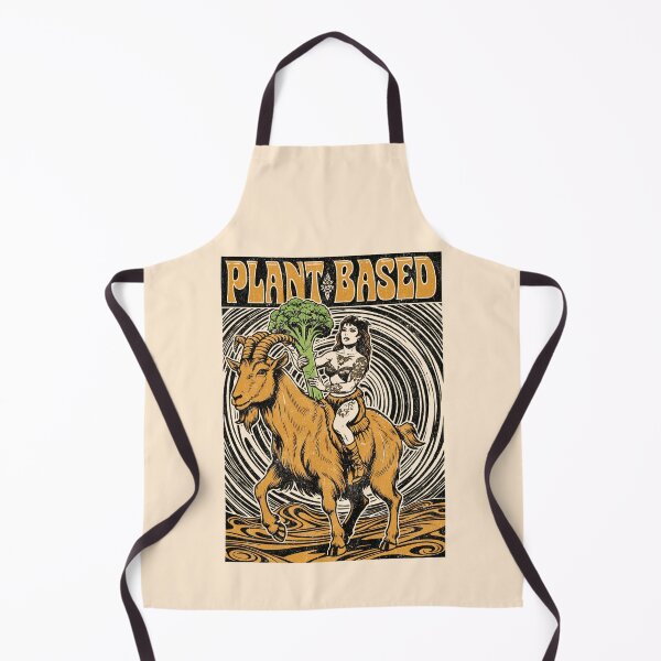 Item preview, Plant Based Vegan Vintage Psychedelic Goat Rider Art designed and sold by Mystikos Art.