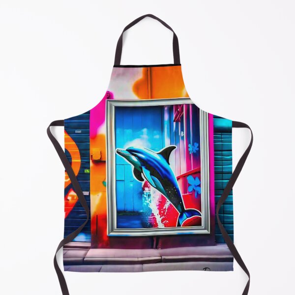 Item preview, Urban graffiti street art Dolphin designed and sold by Drone-tees.