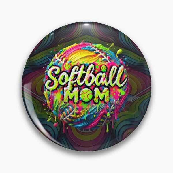 Item preview, Softball Mom Neon Splatter Drip Art designed and sold by SHHCreations.
