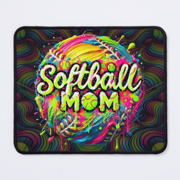 Item preview, Softball Mom Neon Splatter Drip Art designed and sold by SHHCreations.