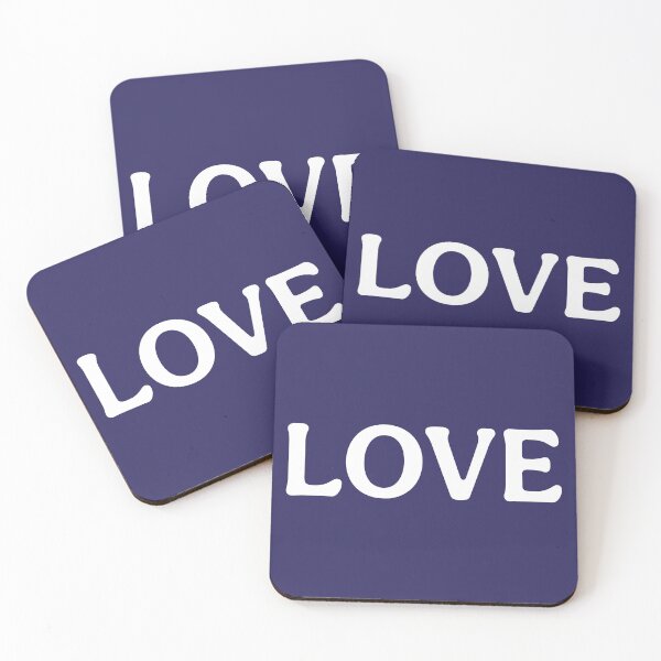 Item preview, Love Print (White Navy Blue) designed and sold by ToluaPrints.