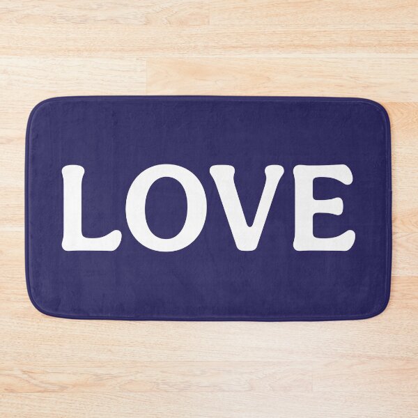 Item preview, Love Print (White Navy Blue) designed and sold by ToluaPrints.