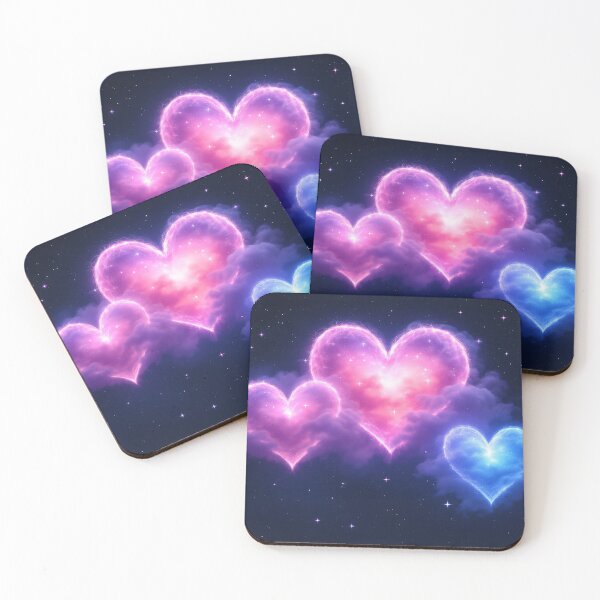 Item preview, Glowing Heart Shapes designed and sold by camelsvg.