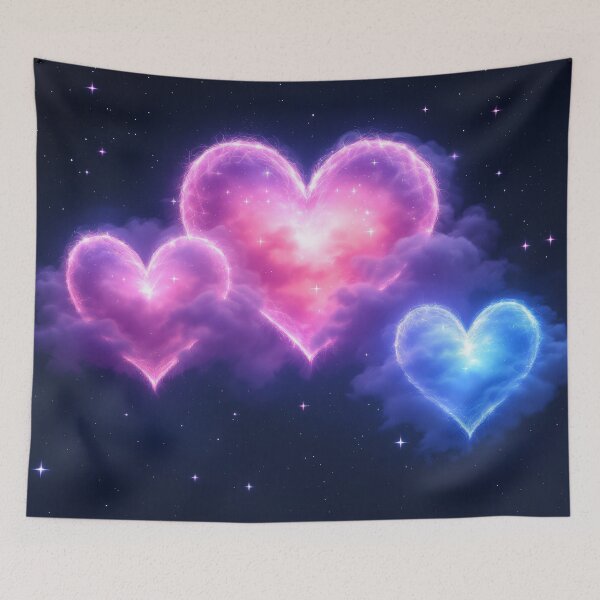 Item preview, Glowing Heart Shapes designed and sold by camelsvg.