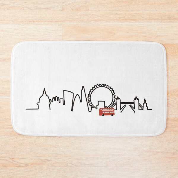 Item preview, London skyline with redbus designed and sold by Raonmemory.
