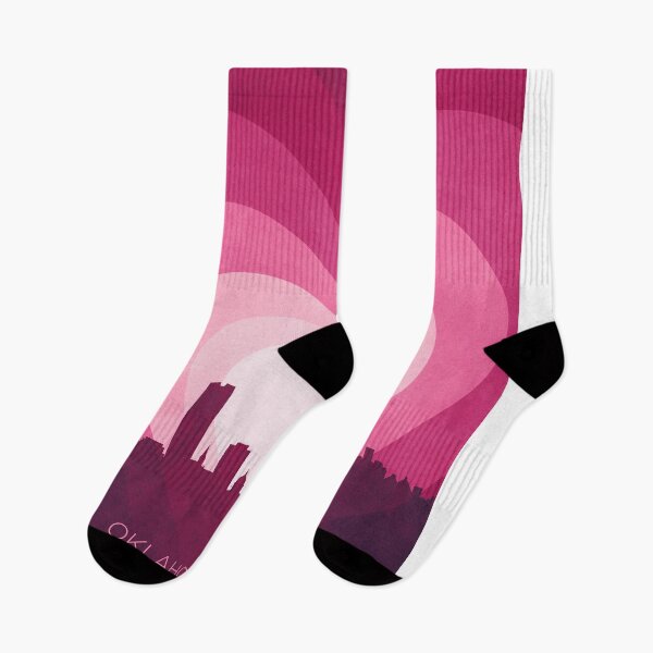 Item preview, Oklahoma City Skyline Hearts Pink designed and sold by ArtPrints.