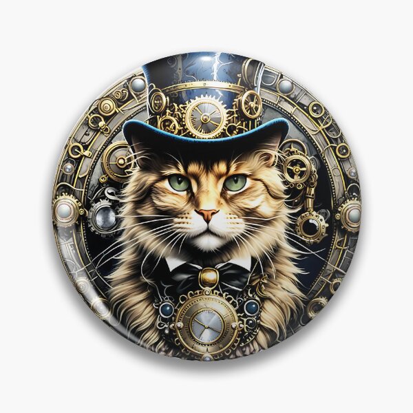 Item preview, Steampunk Cat in a Top Hat. designed and sold by KojourinArt.