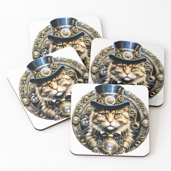 Item preview, Steampunk Cat in a Top Hat. designed and sold by KojourinArt.