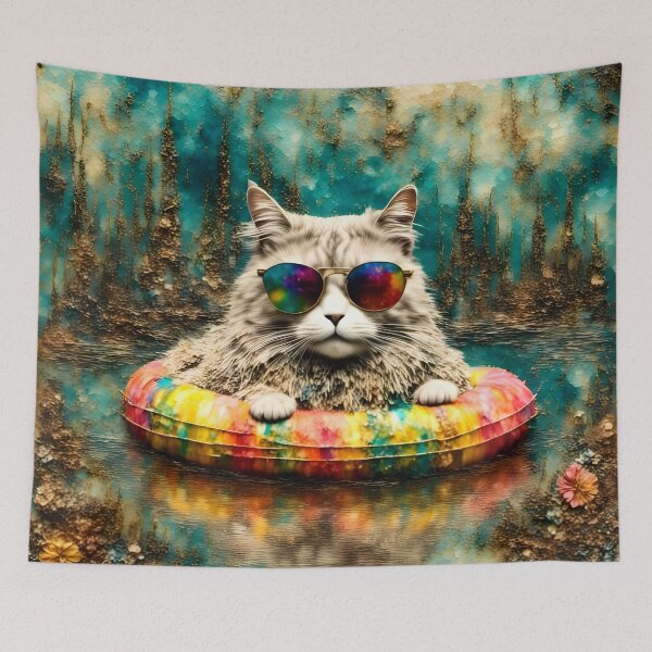 Item preview, Kitty on a Float Trip designed and sold by Angelandspot.