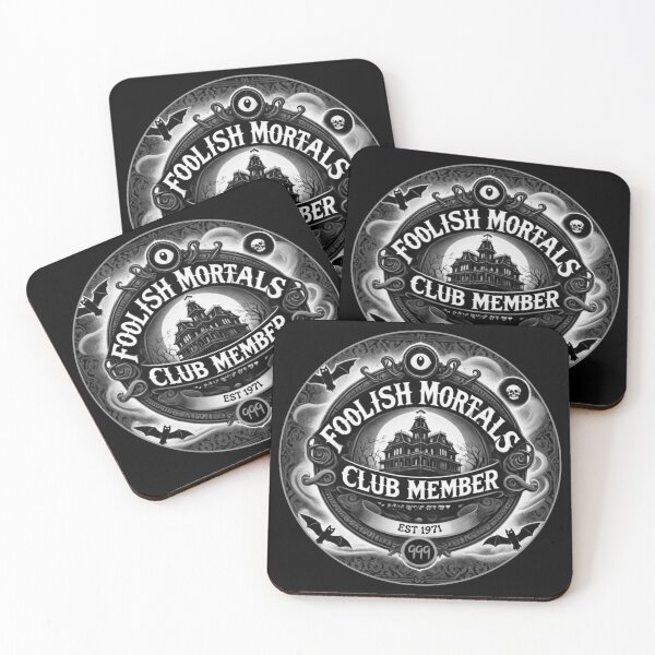Item preview, Foolish Mortals Club Haunted Mansion Edition - Boo Black & White  designed and sold by SuperCaliFabulous™.