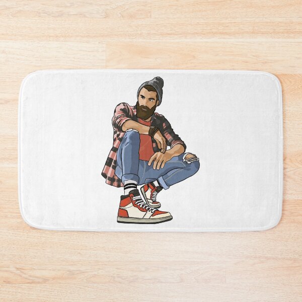 Item preview, Hipster man with torn jeans and high top sneakers designed and sold by Sneakerlike.