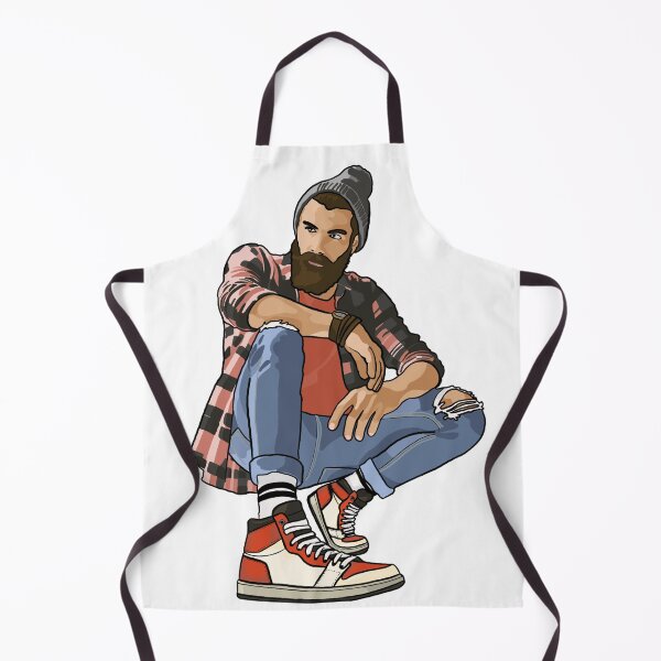 Item preview, Hipster man with torn jeans and high top sneakers designed and sold by Sneakerlike.