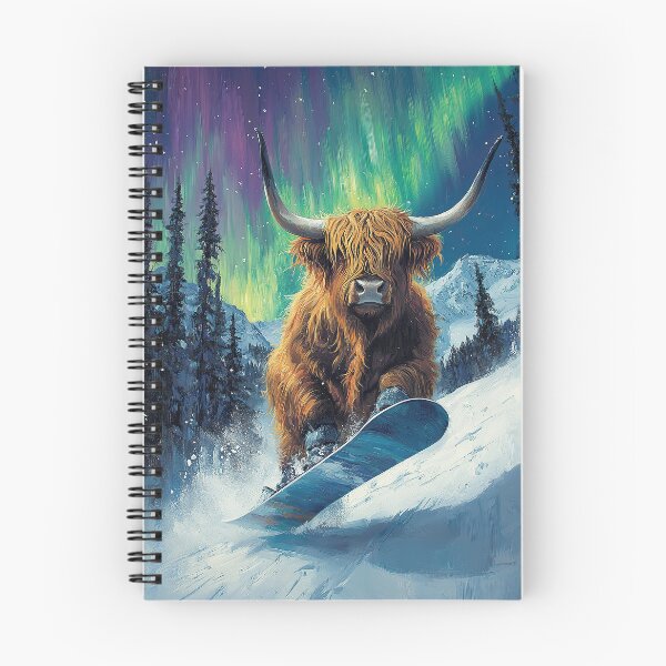 Item preview, Highland Cow Snowboard Winter Sports Winter Snow designed and sold by ArtHouseNiklas.