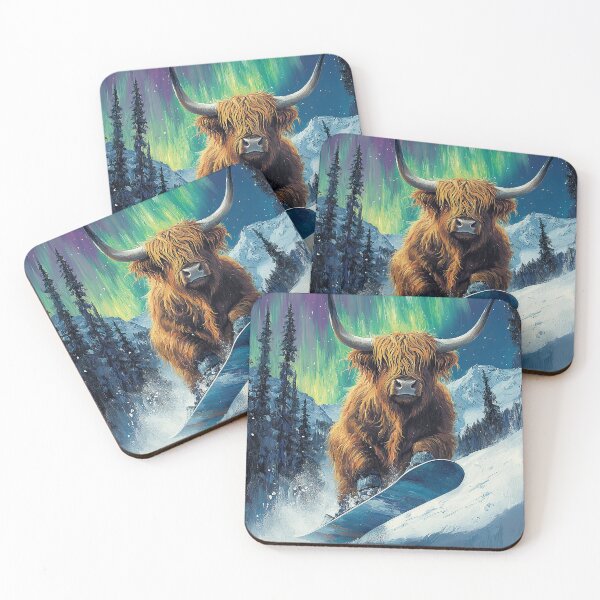 Item preview, Highland Cow Snowboard Winter Sports Winter Snow designed and sold by ArtHouseNiklas.