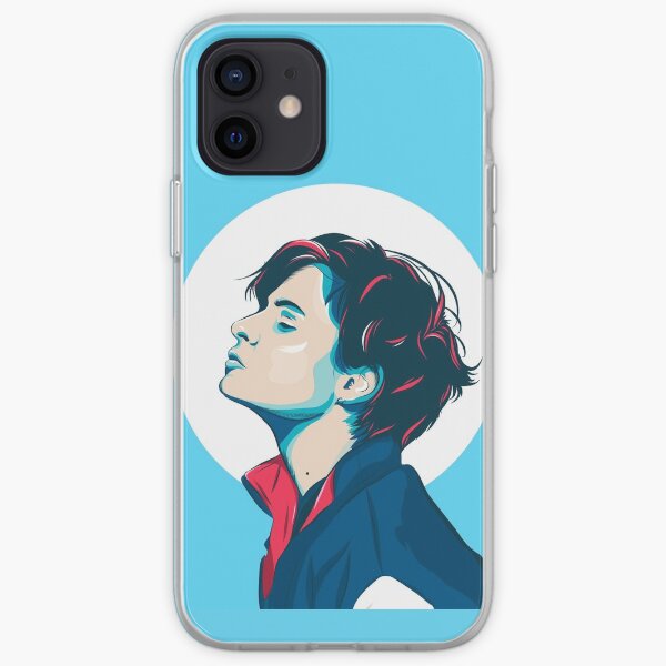 Illustration portrait of Christine and the Queens. iPhone Soft Case