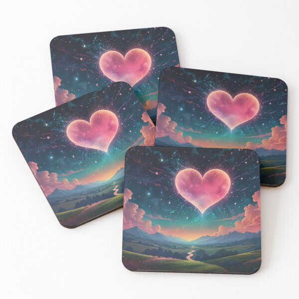Item preview, Magical night and heart-shaped planet designed and sold by camelsvg.