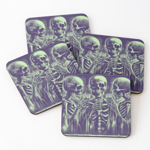 Item preview, Three of Cups Tarot - Skeleton Celebration Design designed and sold by Midnight Xclusive.
