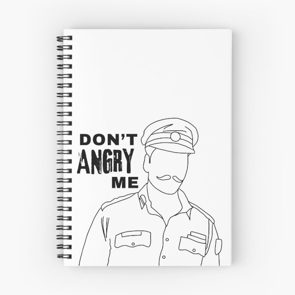Item preview, Don't angry me Rowdy Rathore outline designed and sold by DesignJiggy.