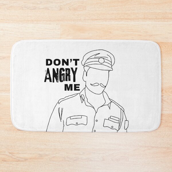 Item preview, Don't angry me Rowdy Rathore outline designed and sold by DesignJiggy.