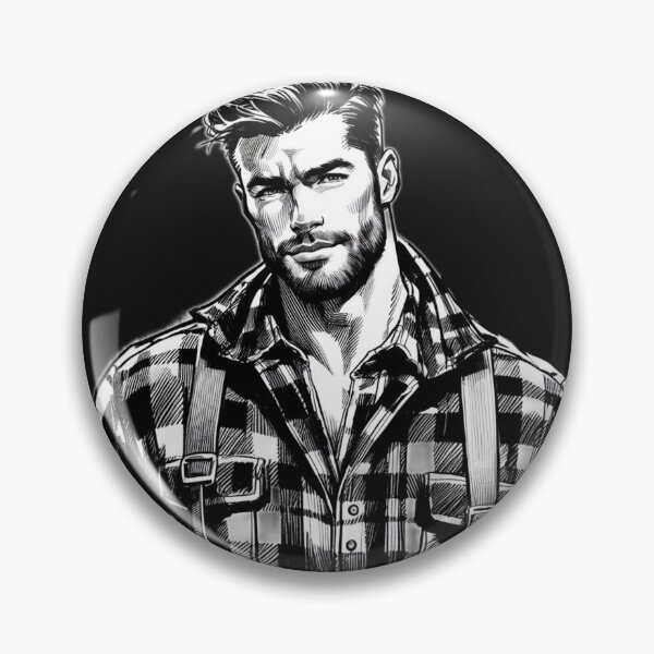Item preview, Lumberjack Heat LGBTQ Gay Pride Color-In Graphic Design designed and sold by ItsAKinkThing.