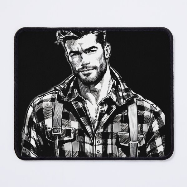 Item preview, Lumberjack Heat LGBTQ Gay Pride Color-In Graphic Design designed and sold by ItsAKinkThing.