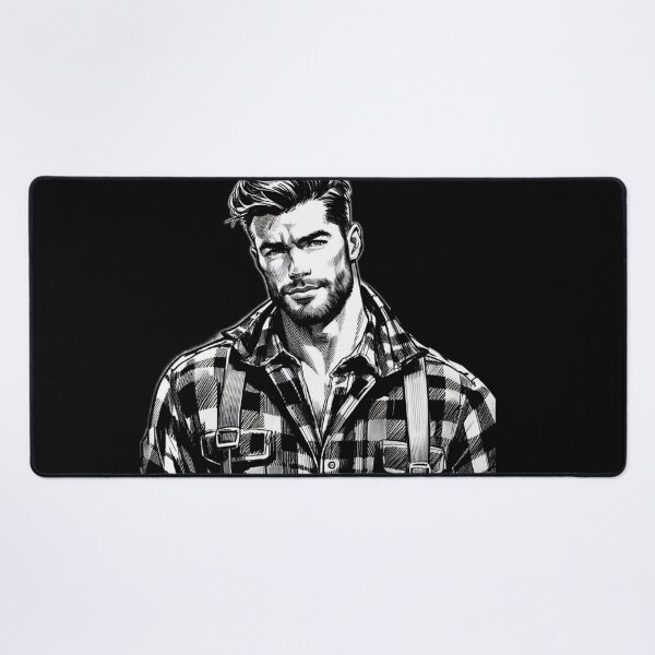Item preview, Lumberjack Heat LGBTQ Gay Pride Color-In Graphic Design designed and sold by ItsAKinkThing.
