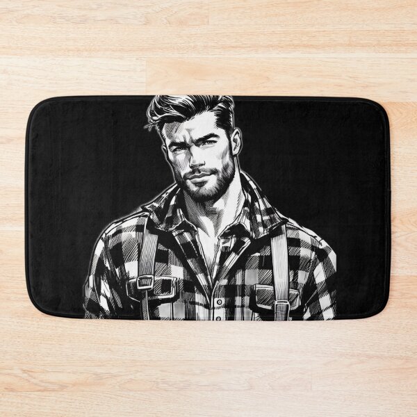Item preview, Lumberjack Heat LGBTQ Gay Pride Color-In Graphic Design designed and sold by ItsAKinkThing.