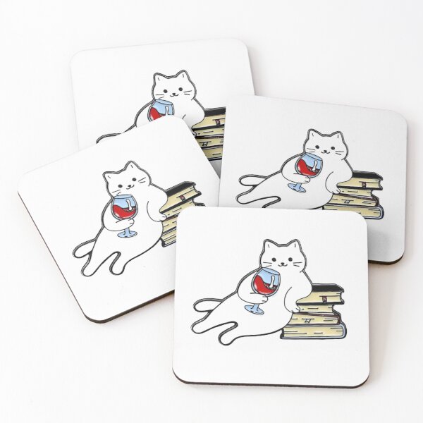 Item preview, Cat, Wine and Books designed and sold by FlowFlex.