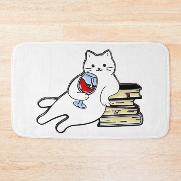 Item preview, Cat, Wine and Books designed and sold by FlowFlex.