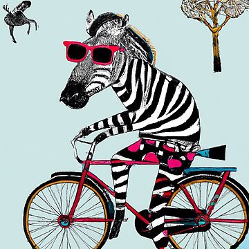 Vorschaubild zum Design Zebra auf dem Fahrrad - Zebra riding a Bike von Evelyn3112
