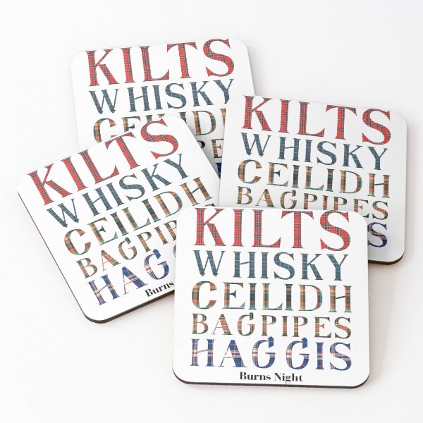 Item preview, Tartan Block Burns Night (white background products) designed and sold by TEndress.