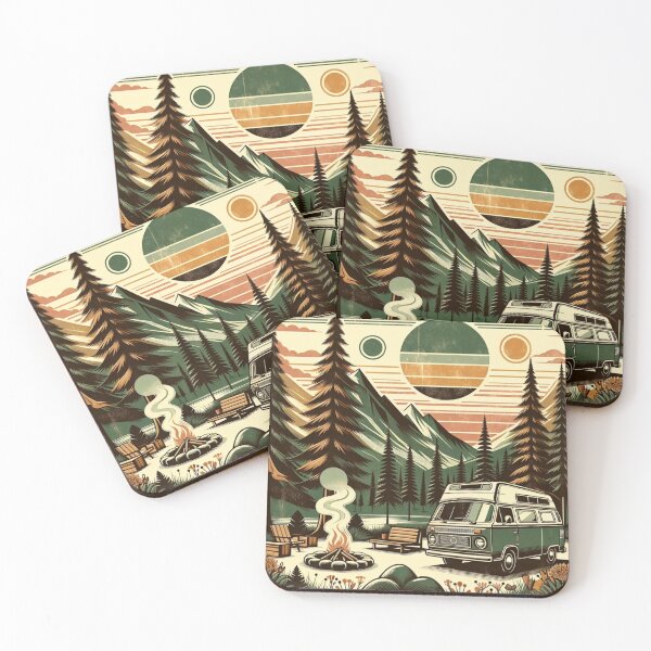 Item preview, Vintage camping in nature designed and sold by Timber & Dust.