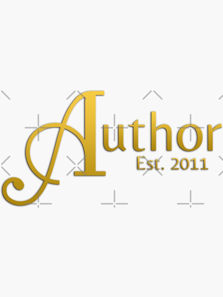 Thumbnail 3 of 3, Sticker, "Author Est. 2011" - Gold designed and sold by RockWinterRec.