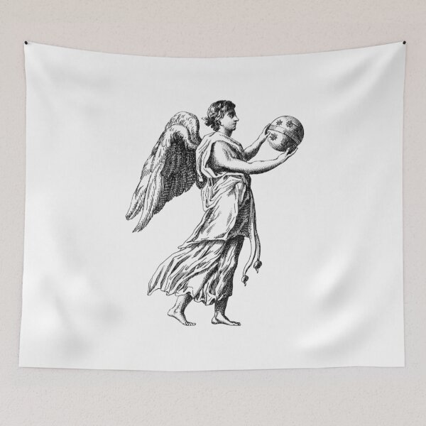 Item preview, Angel with Globe Illustration  designed and sold by HawthorneFlame.