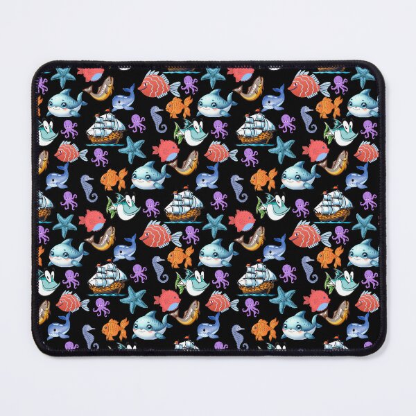 Item preview, Ocean Odyssey: A vibrant pattern showcasing a diverse array of colorful fish swimming through a vibrant underwater world. designed and sold by Grang Art Artistic Designs.