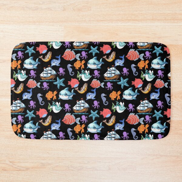 Item preview, Ocean Odyssey: A vibrant pattern showcasing a diverse array of colorful fish swimming through a vibrant underwater world. designed and sold by Grang Art Artistic Designs.