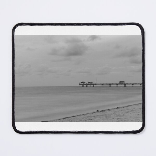 Item preview, A long exposure monochrome photograph of the St Pete Pier in Florida captures the serene beauty of this iconic landmark against a dramatic sky designed and sold by EyezWatchin.